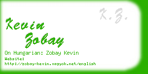 kevin zobay business card